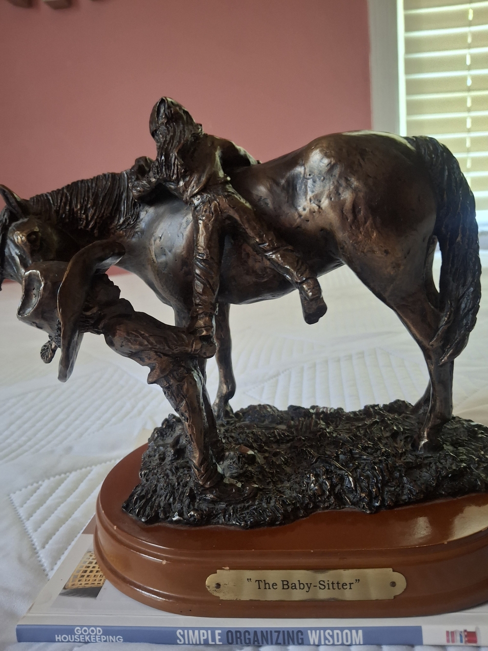 Montana Silversmiths Bronze Western Horse Statue Figurine "The Baby Sitter" C447 - Picture 9 of 10